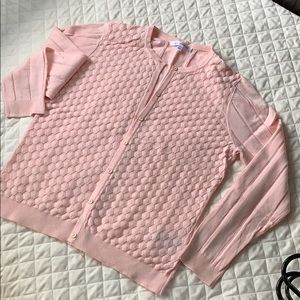 NWOT Brooks Brothers pink cotton cardigan, L